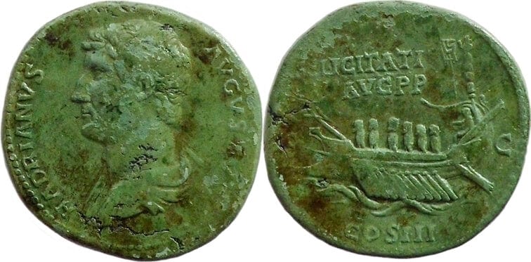 Roman Imperial Hadrian sestertius 132-134