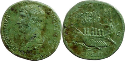 kosuke_dev 古代ローマ ハドリアヌス 132-134年 セステルティウス銅貨 美品