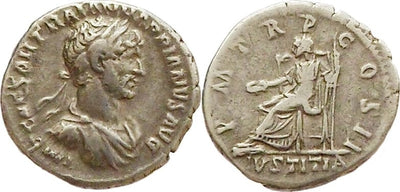 kosuke_dev 古代ローマ ハドリアヌス 118年 デナリウス銀貨 美品