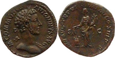 kosuke_dev 古代ローマ コンモドゥス 181年 セステルティウス銅貨 準極美品