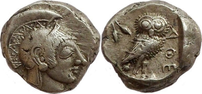 kosuke_dev 古代ギリシャ アッティカ アテネ 500-480BC テトラドラクマ銀貨