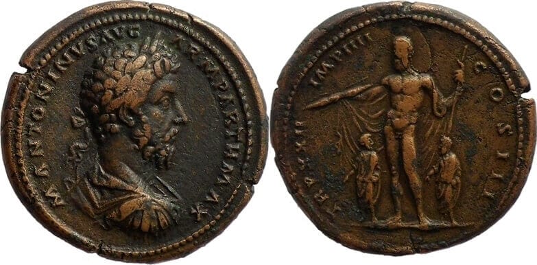 Roman Imperial Marcus Aurelius medaillon 168