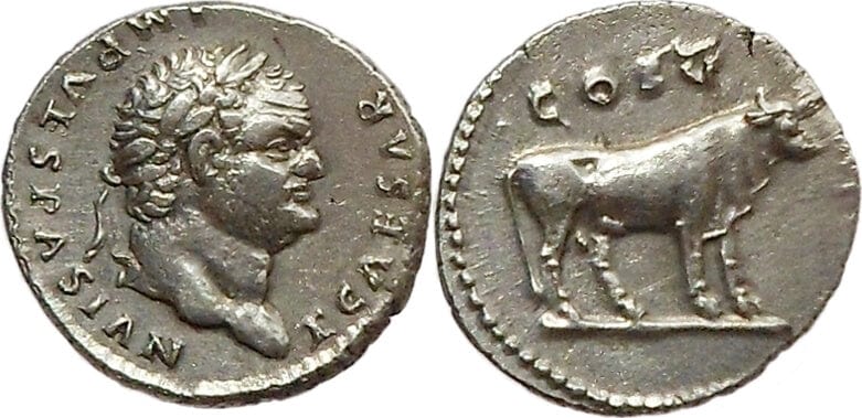Roman Imperial Titus denarius 76