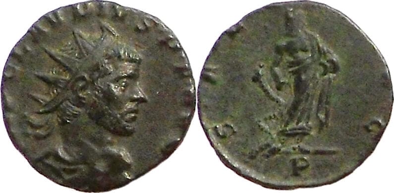 古代ローマ クラウディウス・ゴティクス 268年 アントニニアヌス銅貨 ...
