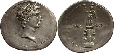 kosuke_dev 古代ローマ オクタヴィアヌス 紀元前37年 デナリウス銀貨 美品