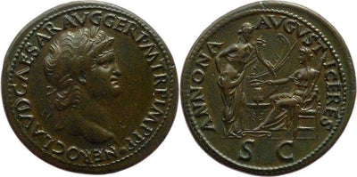 kosuke_dev 古代ローマ ネロ 64年 セステルティウス銅貨 極美品