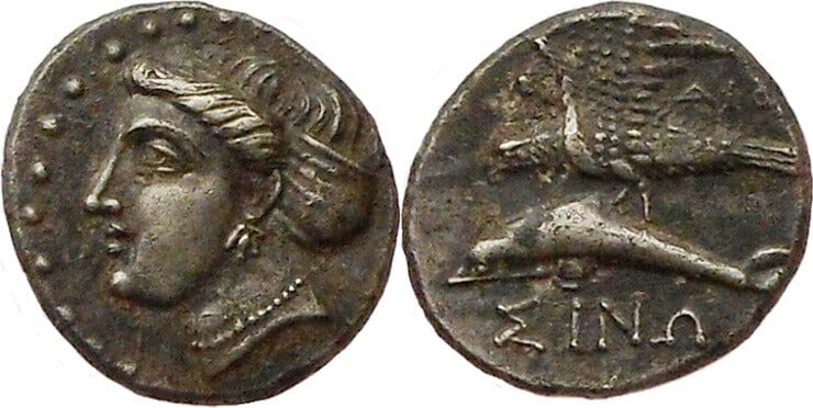 kosuke_dev 古代ギリシャ パフラゴニア シノーペー 紀元前330-300年 ドラクマ銀貨 準極美品