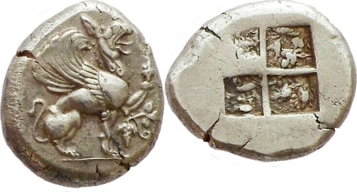 stater Ca. 510-490 BC. Ancient Greek Ionia, Teos