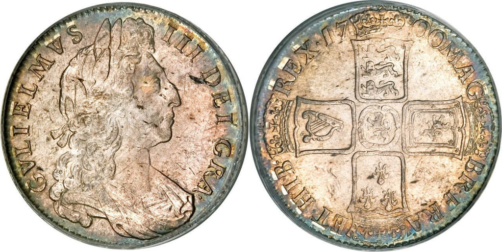 kosuke_dev イギリス イングランド ウイリアム3世 1700年 半クラウン銀貨 PCGS MS63