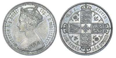 kosuke_dev イギリス ヴィクトリア 1881年 ゴシック フローリン銀貨 準未使用