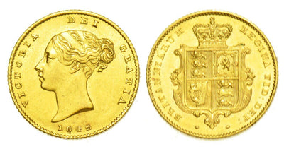 kosuke_dev イギリス ヴィクトリア 1842年 ハーフソブリン金貨 極美品
