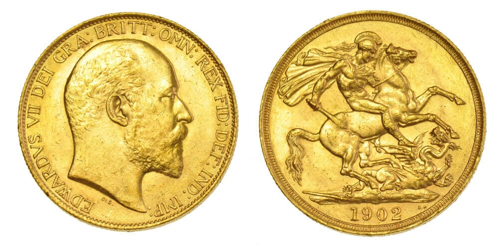 kosuke_dev イギリス エドワード7世 1902年 2ポンド金貨 準未使用