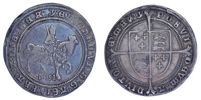 kosuke_dev イギリス エドワード6世 1551年 ハーフクラウン銀貨 美品