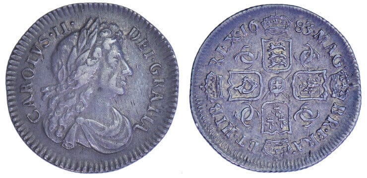 GB Charles II SIXPENCE 1683