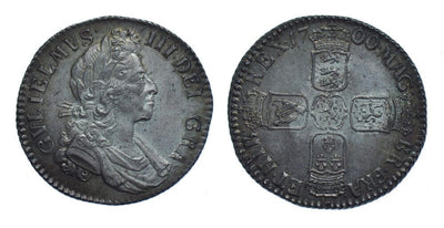 kosuke_dev イギリス ウィリアム3世 1700年 シリング銀貨 準未使用
