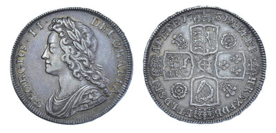 kosuke_dev イギリス ジョージ2世 1750年 ハーフクラウン銀貨 美品