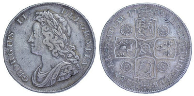 kosuke_dev イギリス ジョージ2世 1739年 ハーフクラウン銀貨 美品