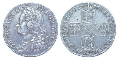 kosuke_dev イギリス ジョージ2世 1750年 シリング銀貨 極美品