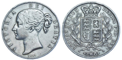 kosuke_dev イギリス ヴィクトリア 1844年 クラウン銀貨 美品