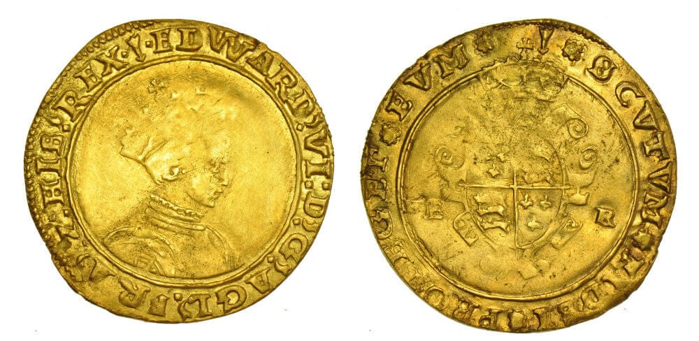kosuke_dev イギリス エドワード6世 1549年 ロンドン塔 ハーフソブリン金貨 美品