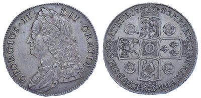 kosuke_dev イギリス ジョージ2世 1743年 クラウン銀貨 極美品