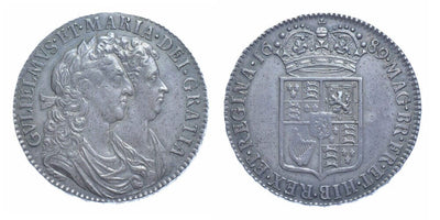 kosuke_dev イギリス ウィリアム＆メアリー 1689年 ハーフクラウン銀貨 極美品