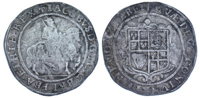 kosuke_dev イギリス ジェームズ1世 1623-1624年 ハーフクラウン銀貨 美品