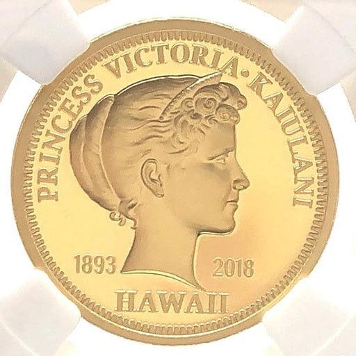 2018年 アメリカ ハワイ王国 プリンセス カイウラニ 最高鑑定 金貨