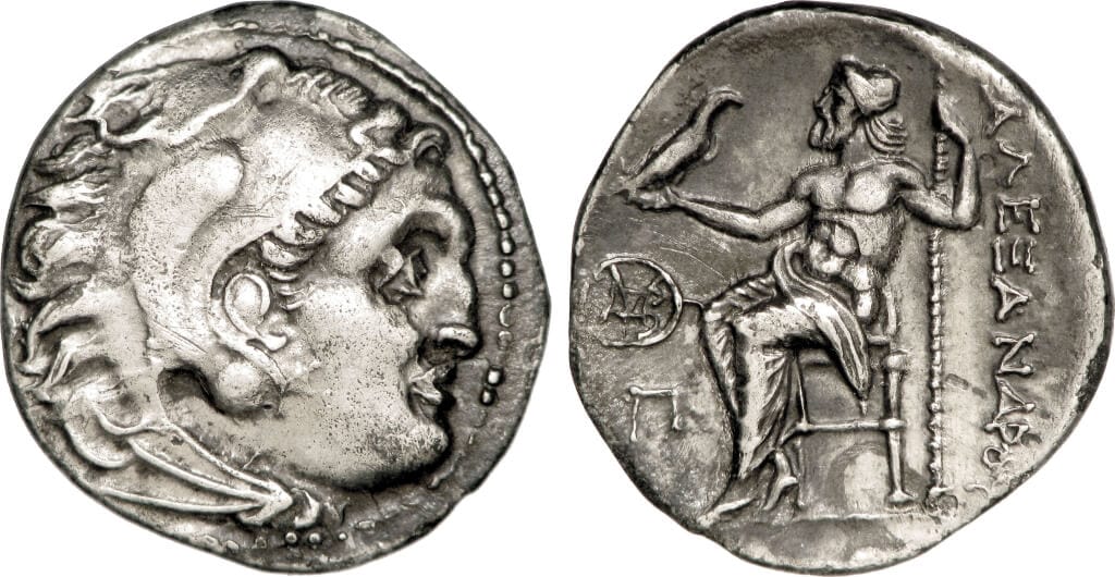 マケドニア王国 アンティゴノス1世 紀元前310-301年 ドラクマ 銀貨 MS