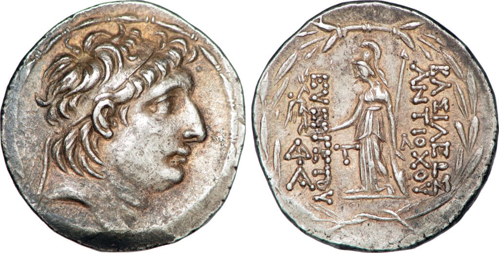 古代ギリシャ セレウコス朝シリア アンティオコス7世 紀元前138-129年 テトラドラクマ 銀貨 準未使用