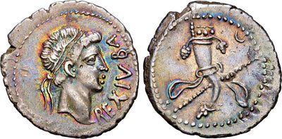 kosuke_dev マウレタニア王国 ユバ2世 紀元前20年〜20年 ドゥニエ 銀貨 準未使用