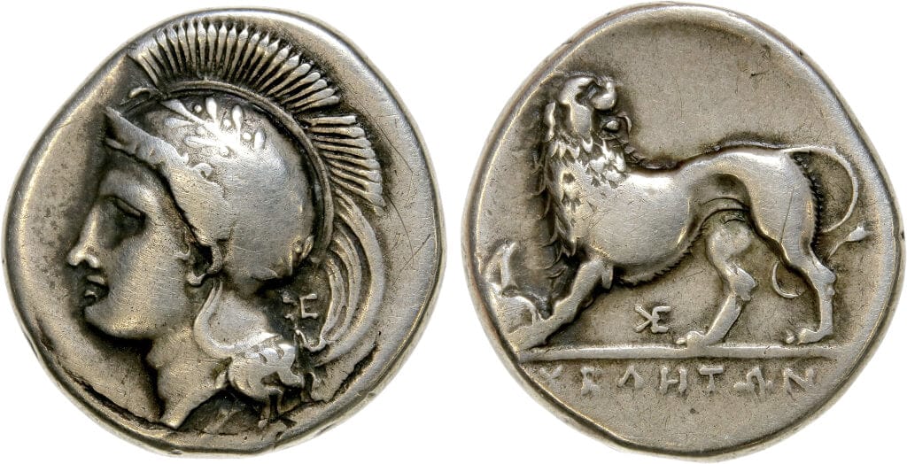 kosuke_dev 古代ギリシャ ルカニア 紀元前350/340 - 320/310年 ノモス ディドラクマ 銀貨 美品