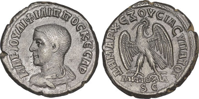 kosuke_dev ローマ帝国 フェニキア ピリップス2世 248年 テトラドラクマ ビロン 美品