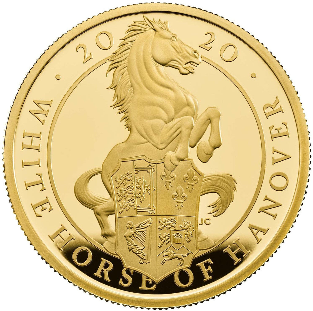 アンティークコインギャラリア 【期間限定】2020年 イギリス ハノーバーの白馬 100ポンド 1オンス金貨 クイーンズビースト COA
