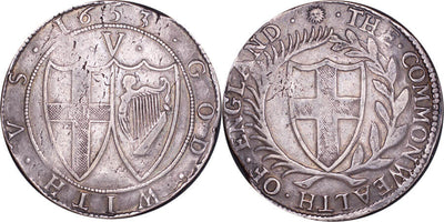 kosuke_dev イギリス連邦 Commonwealth 1653年 クラウン銀貨  美品