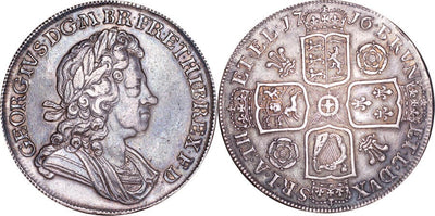 kosuke_dev イギリス ジョージ1世 1716年 クラウン銀貨 極美品