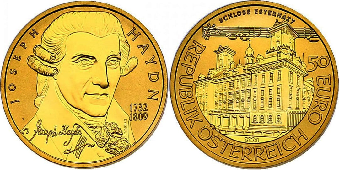 オーストリア ハイドン 2004年 50ユーロ金貨 プルーフ | アンティークコインギャラリア
