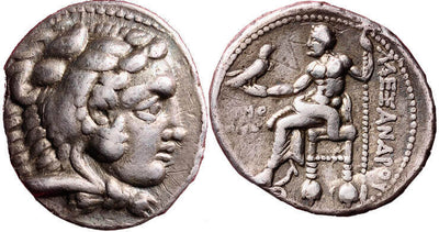 kosuke_dev 古代ギリシャ マケドニア アレクサンドロス3世 紀元前319-318年 テトラドラクマ銀貨 (Ake/year 28) 美品