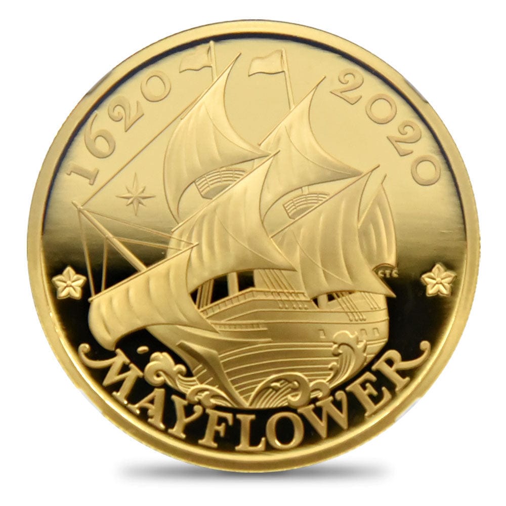 アンティークコインギャラリア 2020年 イギリス メイフラワー出航400周年 100ポンド 1オンス金貨 NGC PF70UCAM First Day of Issue