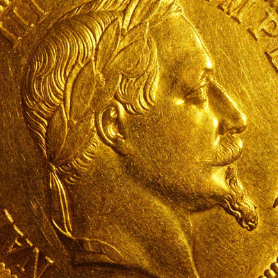 アンティークコインギャラリア 1868年 BB フランス ナポレオン3世 有冠 100フラン 金貨 わずか789枚 PCGS AU58