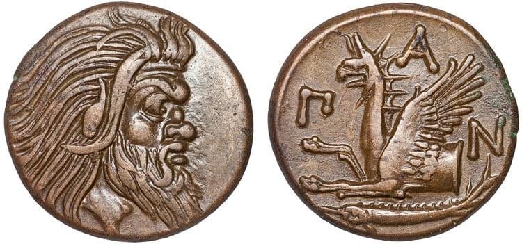 アンティークコインギャラリア 古代ギリシャ 銀貨 紀元前4世紀 ボスポラス、パンティカパイオン キンメリア