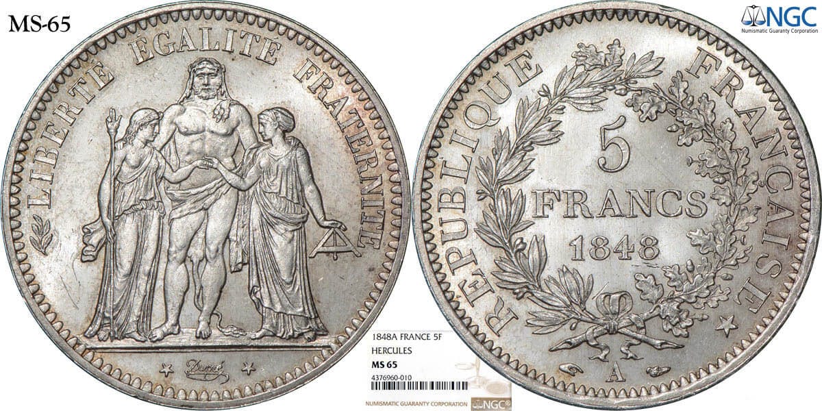 クリアランス廉価 1764年フランス大型エキュ銀貨、アンティーク