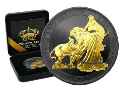 アンティークコインギャラリア 2020年 セントヘレナ ウナとライオン ゴールドブラック 銀貨 161/500