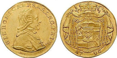 ザルツブルグ コロレド伯ヒエロニュムス 1796年 ダカット 金貨 極美品