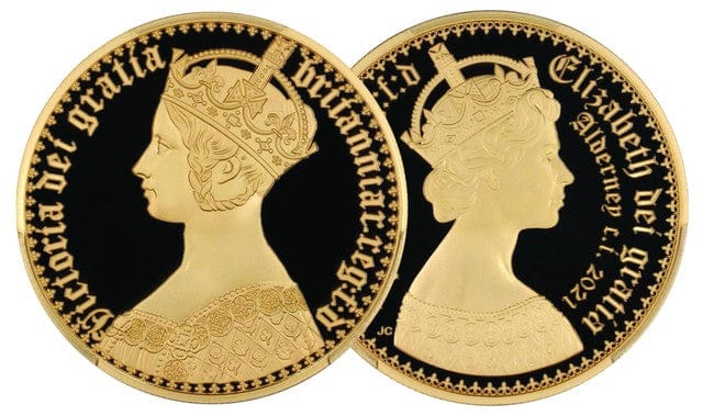 アンティークコインギャラリア 2021 オルダニー ヴィクトリア女王 ニュー・ゴチック・クラウン（NEW GOTHIC CROWN） 1キロ金貨