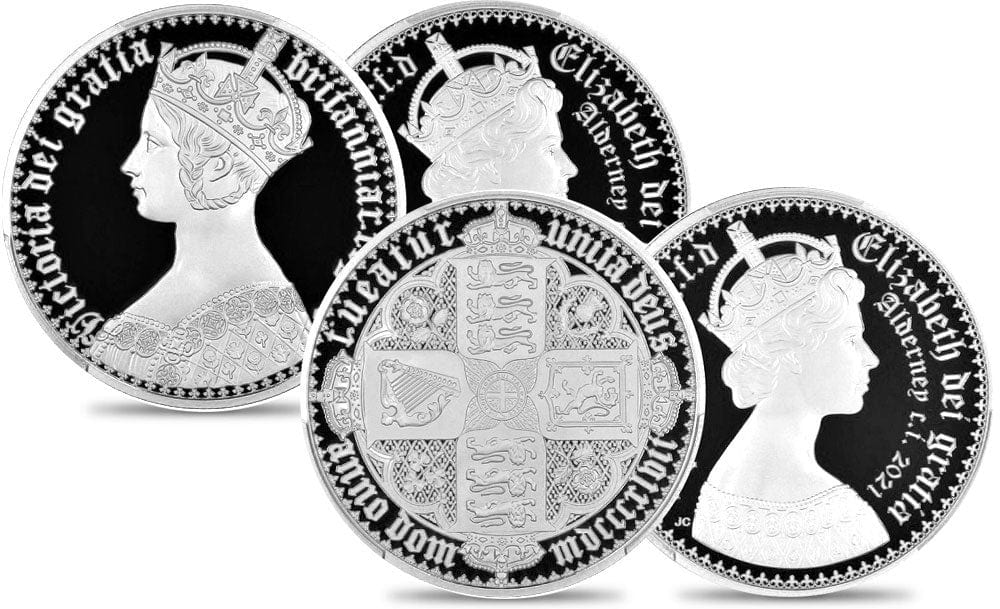 2021 オルダニー ヴィクトリア女王 ニュー・ゴチック・クラウン（NEW GOTHIC CROWN） 10オンス銀貨 PCGS PR70  アンティークコインギャラリア
