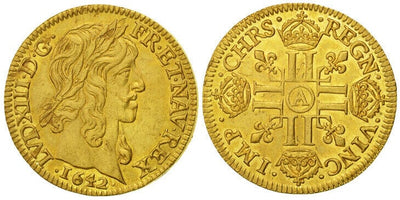 kosuke_dev フランス ルイ13世 1642年 ルイドール金貨 準未使用