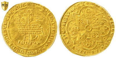 kosuke_dev 【PCGS AU55】フランス ジャン2世 LE BON 1350-1364年 ムートンドール金貨