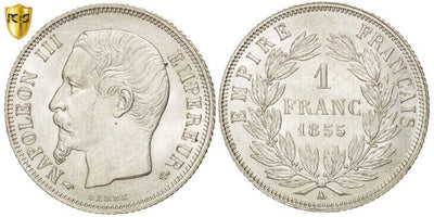 kosuke_dev 【PCGS MS63】フランス ナポレオン3世 1855年 フラン銀貨
