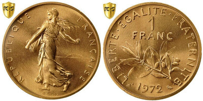 kosuke_dev 【PCGS SP69】フランス パリ 1972年 ピエフォーフラン金貨
